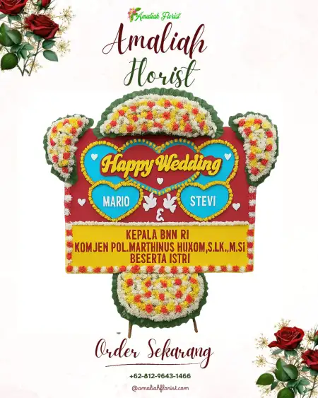 Papan Bunga Pernikahan Margotohu Kidul